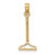 14KT Gold  White Polished Cross Pendant D4651