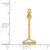 14KT Gold  White Polished Cross Pendant D4651