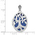 14KT Gold  with White Rhodium Polished Pickleball Paddle and Ball 2-Piece Charm Pendant Set YC1622