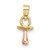 14KT Gold w Marquise 2-Prong V-End 7 x 4mm Pendant Setting WG1455-4
