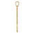 14KT Gold  Solid Fleur de Lis 3-D Charm A2532