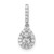 14KT Gold  with Rhodium Textured Lace Trim Crucifix Charm K9174