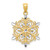 14KT Gold  CZ Heart Pendant YC1486