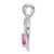 14KT Gold  Polished Double Vertical Feet Charm K7279