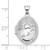 14KT Gold  White Gold Footprints Reversible 19x15mm Oval Locket XL870W