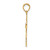 14KT Gold  Cut-Out Floral Cross Pendant K8473