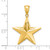 14KT Gold  White Gold Diamond Shape Center Mini Cross Charm K8373W