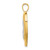 14KT Gold y Pear 3-Prong Cast V-End 7 x 4mm Pendant Setting YG992-3