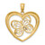 14KT Gold y Pear 3-Prong Cast V-End 7 x 4mm Pendant Setting YG992-3
