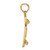 14KT Gold  3-D Skate Board Charm C3571