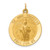 14KT Gold  Solid Polished/Satin Medium Round St. Jude Thaddeus Medal XR1716