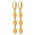 Herco 14KT Gold  Polished Triple Oval Leverback Dangle Earrings 14HRE452Y