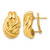 Herco 14KT Gold  Polished Double Strand Knot Omega Back Earrings 14HRE432Y