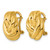 Herco 14KT Gold  Polished Double Strand Knot Omega Back Earrings 14HRE432Y