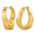 Herco 14KT Gold  Polished and Satin Twisted U-Shape Hoop Earrings 14HRE407Y