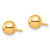Leslie's Sterling Silver Gold-plated 6mm Polished Ball Post Earrings VA22Y