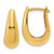Leslie's Sterling Silver Gold-tone Polished Hinged Oval Hoop Earrings QLE1646Y