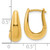 Leslie's Sterling Silver Gold-tone Polished Hinged Oval Hoop Earrings QLE1646Y