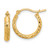 Leslie's 10KT Gold  Diamond-cut 2.8x15mm Hollow Hoop Earrings 10LE704