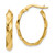 Leslie's 10KT Gold  Polished and Twisted Oval Hoop Earrings 10LE724