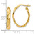 Leslie's 10KT Gold  Polished and Twisted Oval Hoop Earrings 10LE724