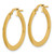 Leslie's 14KT Gold  Polished Flat Tube Hoop Earrings LE3068