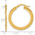 Leslie's 14KT Gold  Polished Flat Tube Hoop Earrings LE3068