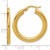 Leslie's 14KT Gold  Polished and Grooved Hoop Earrings LE3061