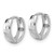 Leslie's 14KT Gold  White Gold Polished and Diamond Cut  Huggie Hoop Earrings LE3055W