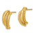 Leslie's 14KT Gold  Polished and Twisted J-Hoop Post Earrings LE3018