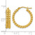 Leslie's 14KT Gold  Polished Beaded 2-Row Round Hoop Earrings LE3030