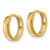 Leslie's 14KT Gold  Polished Textured Huggie Hoop Earrings T1173