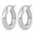 10KT Gold  White Gold Polished 4mm x 20mm Lightweight Tube Hoop Earrings EM1007S-175-LD