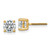 14KT Gold  4 carat Certified Lab Grown Diamond VS+ F+ Round Complete Four Prong Screwback Heavyweight Stud Earrings LE3006