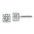 14KT Gold  White Gold 2 1/2 carat Lab Grown Diamond VS/SI+ G+ Round Complete Four Prong Screwback Heavyweight Stud Earrings LE3003