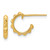 Leslie's 14KT Gold  Polished Geometric C-Hoop Post Earrings