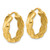 Leslie's 14KT Gold  Polished and Grooved Fancy Hoop Earrings 10LE690W