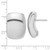 Leslie's 14KT Gold  w/Wht RH Plated Polished Puffed Hollow Earrings LE2968