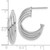 Leslie's 10KT Gold  w/Rhodium Polished 3-Row Twist J-Hoop Post Earrings EM10983-362-WLD
