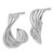 Leslie's 10KT Gold  w/Rhodium-plating Polished 3-Row Twist J-Hoop Post Earrings EM10981-300-WLD