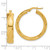 Leslie's 14KT Gold  Polished and Grooved Hoop Earrings EM10974-034-LD