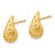 Leslie's 14KT Gold  Polished/Brushed/Dia-cut Puffed Teardrop Post Earrings QG7115EGP