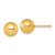 Sterling Silver Gold-tone Polished 7.75mm Ball Post Earrings QE17902GP