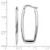 10KT Gold  White Gold Polished 2.25mm Rectangle Hoop Earrings 10TC1048