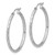 10KT Gold  White Gold Polished and Satin Diamond Cut  2.00mm Hoop Earrings 10TF1415