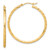 10KT Gold  Polished and Satin Diamond Cut  2.00mm Hoop Earrings 10PRE778