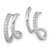 10KT Gold  White Gold Polished CZ Fancy Double J-Hoop Post Earrings YE2264