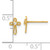14KT Gold  Madi K Polished and Twisted CZ Cross Childrens Post Earrings TF2419