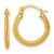14KT Gold  Polished And Textured 1.75 x 14.00mm Knife-Edge Tube Hoop Earrings YE2244