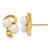 14KT Gold  Polished 5-6mm Button White Freshwater Cultured 2-Pearl Post Earrings YE2236
